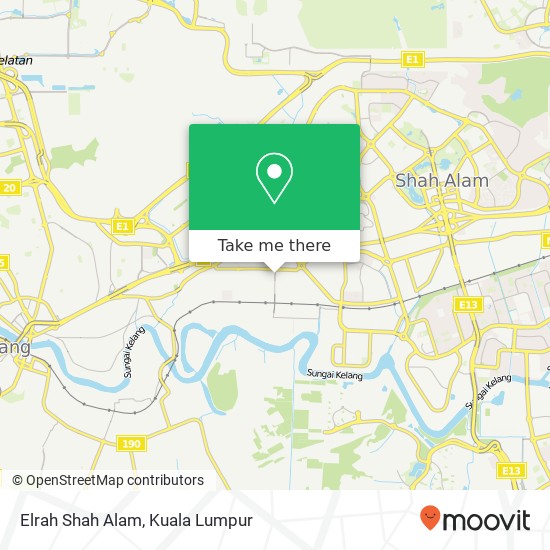 Peta Elrah Shah Alam