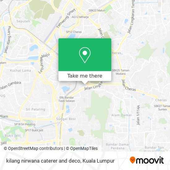kilang nirwana caterer and deco map
