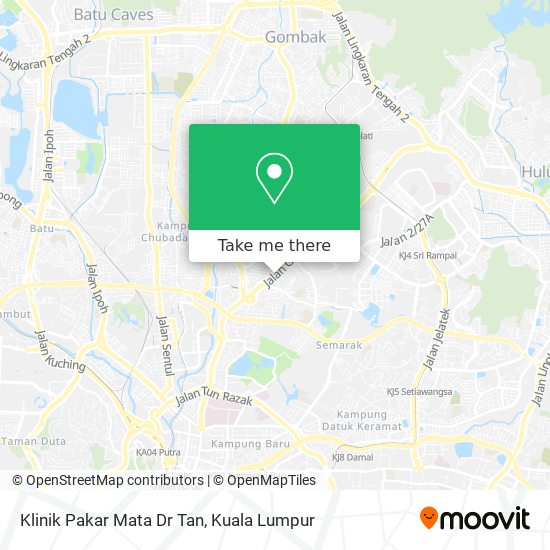 Klinik Pakar Mata Dr Tan map