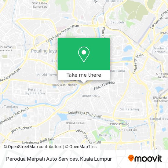 Perodua Merpati Auto Services map