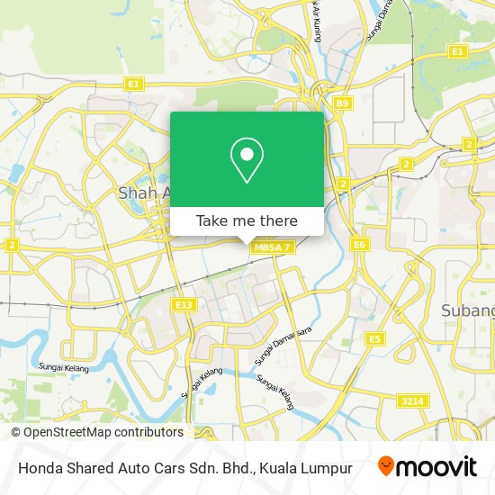 Honda Shared Auto Cars Sdn. Bhd. map