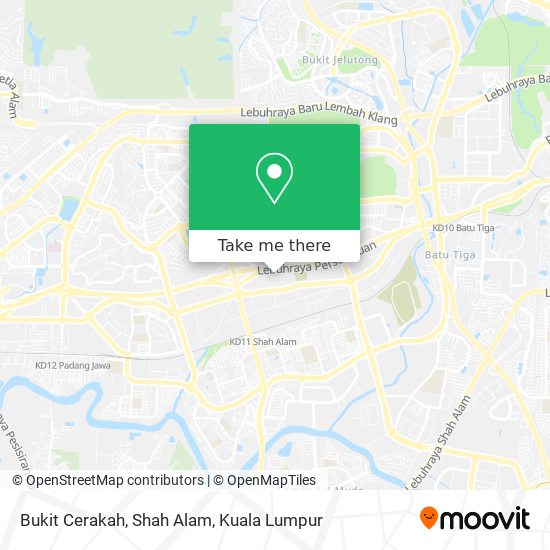 Bukit Cerakah, Shah Alam map