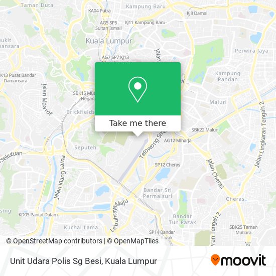 Unit Udara Polis Sg Besi map