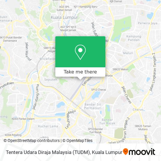 Peta Tentera Udara Diraja Malaysia (TUDM)