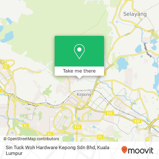 Peta Sin Tuck Woh Hardware Kepong Sdn Bhd