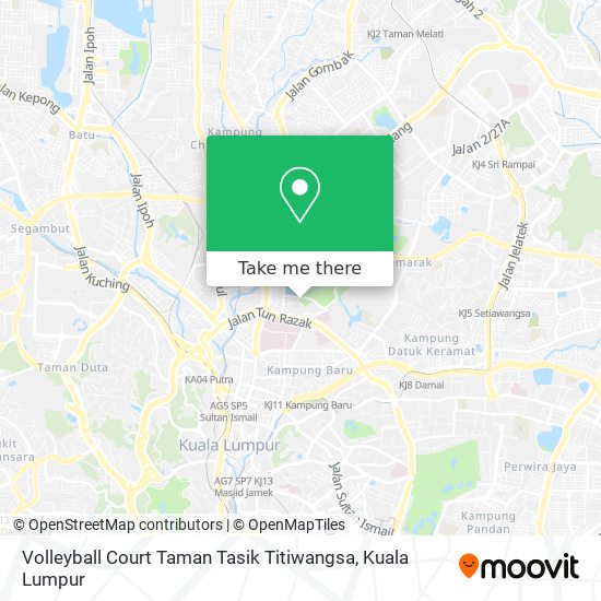 Volleyball Court Taman Tasik Titiwangsa map