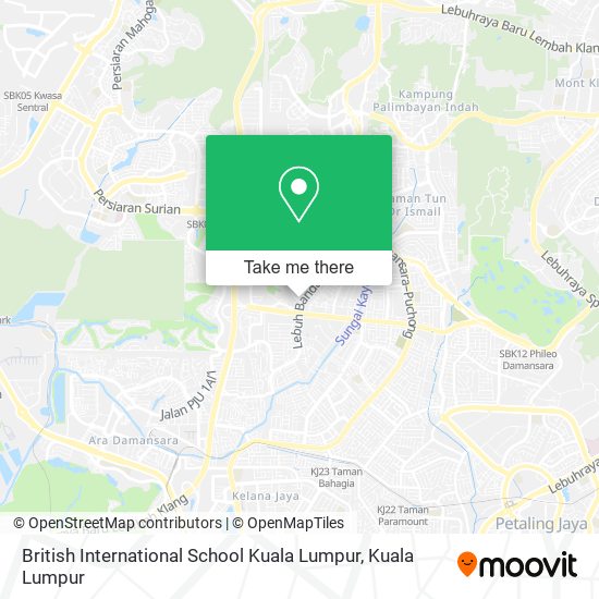 Peta British International School Kuala Lumpur