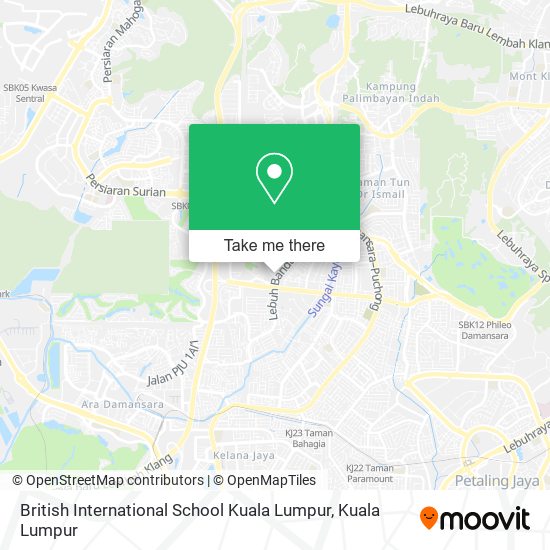 British International School Kuala Lumpur map