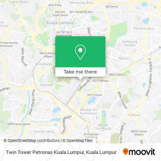 Twin Tower Petronas Kuala Lumpur map