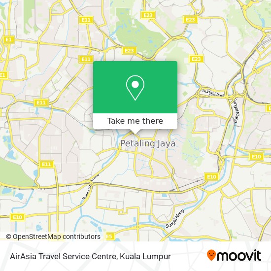 Peta AirAsia Travel Service Centre