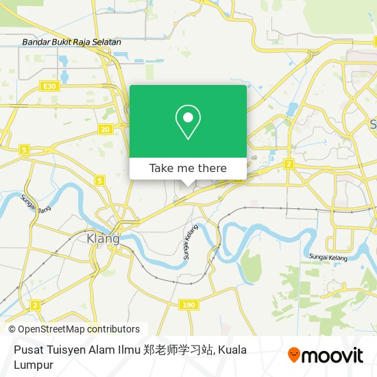 Peta Pusat Tuisyen Alam Ilmu 郑老师学习站