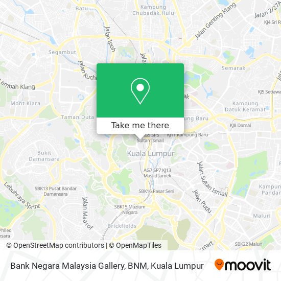 Bank Negara Malaysia Gallery, BNM map