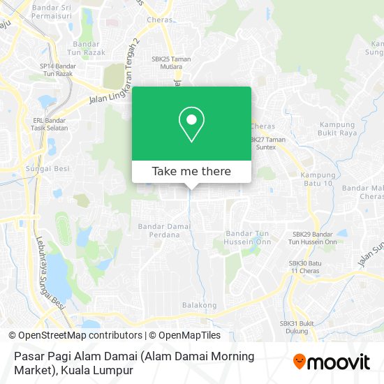 Peta Pasar Pagi Alam Damai (Alam Damai Morning Market)