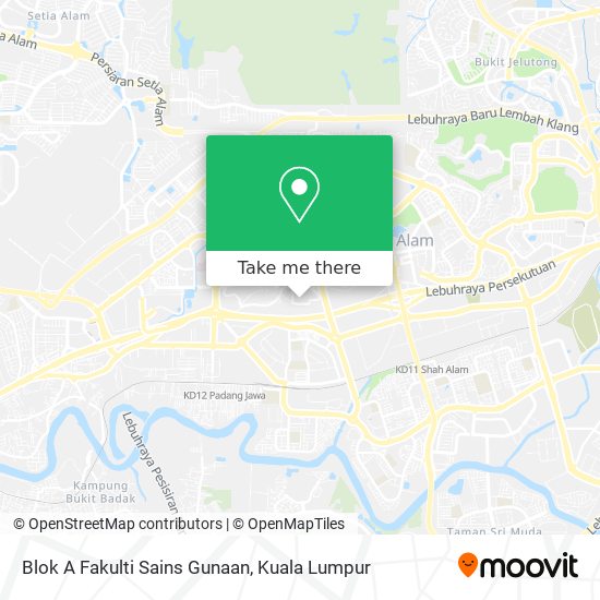 Blok A Fakulti Sains Gunaan map