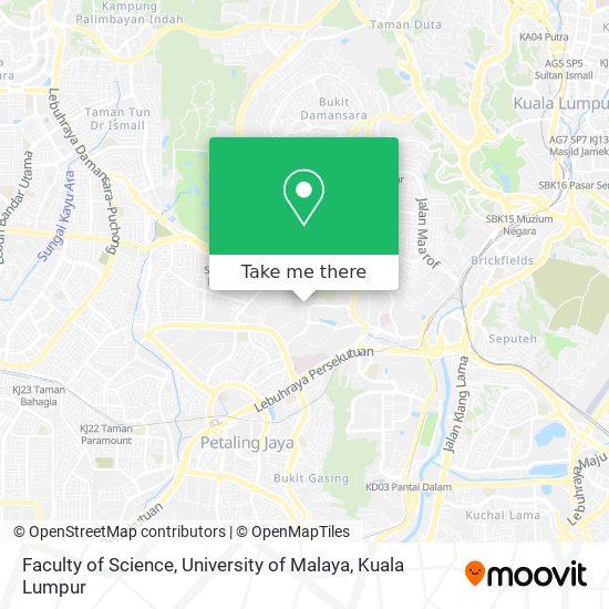Peta Faculty of Science, University of Malaya