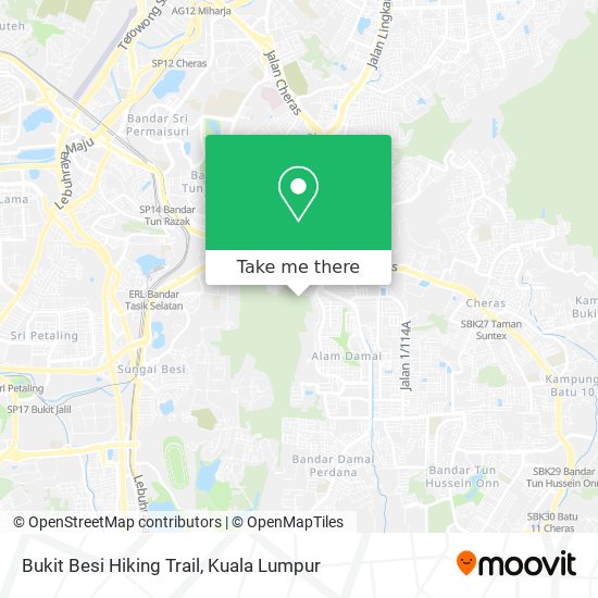 Bukit Besi Hiking Trail map