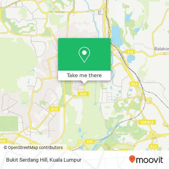 Bukit Serdang Hill map