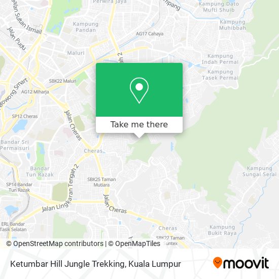 Ketumbar Hill Jungle Trekking map
