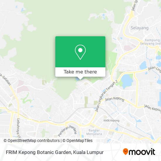 FRIM Kepong Botanic Garden map