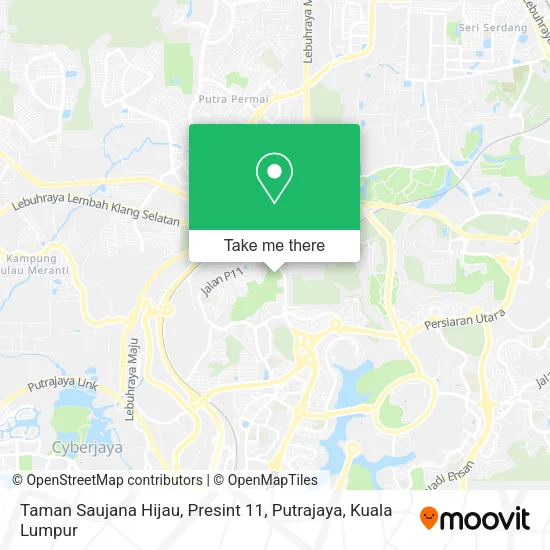 Taman Saujana Hijau, Presint 11, Putrajaya map