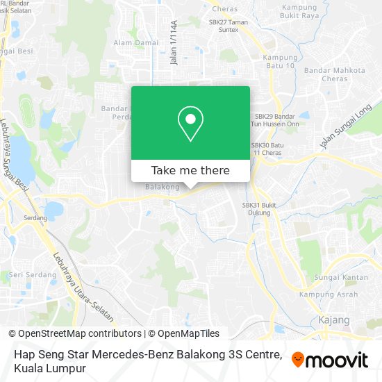 Peta Hap Seng Star Mercedes-Benz Balakong 3S Centre