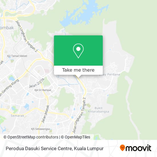 Peta Perodua Dasuki Service Centre