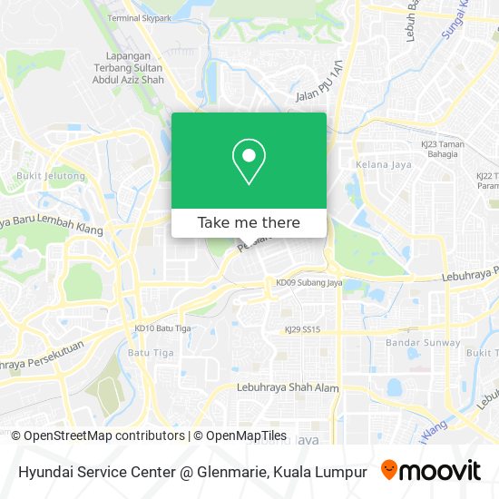 Hyundai Service Center @ Glenmarie map