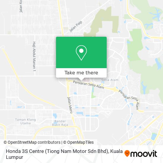 Peta Honda 3S Centre (Tiong Nam Motor Sdn Bhd)