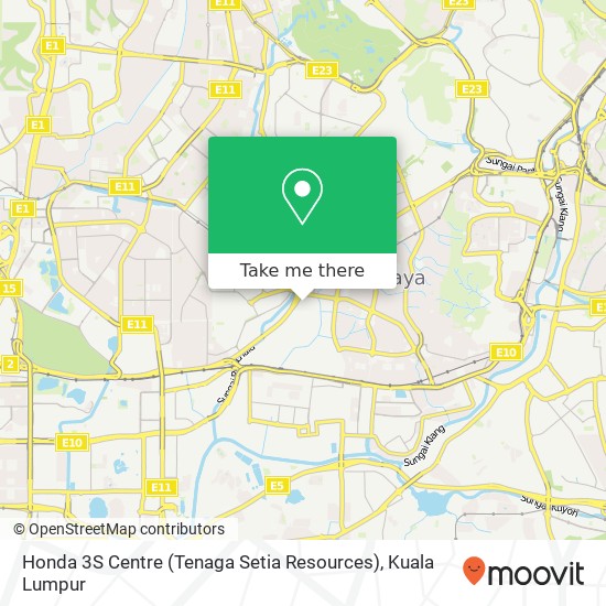 Peta Honda 3S Centre (Tenaga Setia Resources)