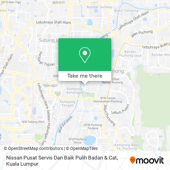 Nissan Pusat Servis Dan Baik Pulih Badan & Cat map