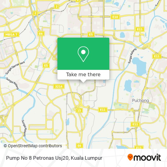 Peta Pump No 8 Petronas Usj20