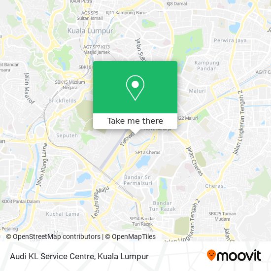 Audi KL Service Centre map