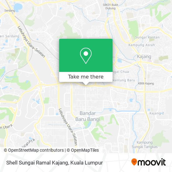 Shell Sungai Ramal Kajang map