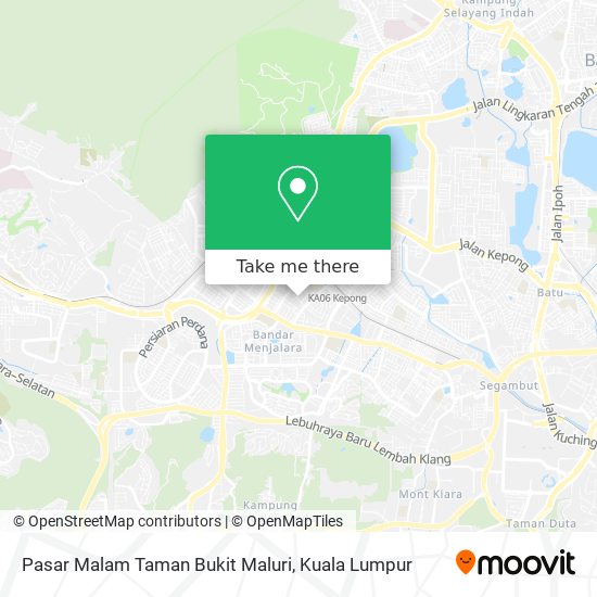 Peta Pasar Malam Taman Bukit Maluri