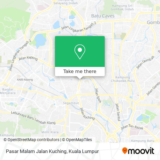 Peta Pasar Malam Jalan Kuching