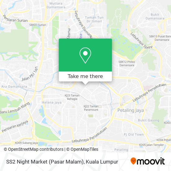 SS2 Night Market (Pasar Malam) map