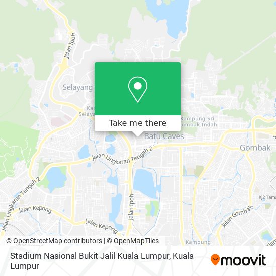 Peta Stadium Nasional Bukit Jalil Kuala Lumpur