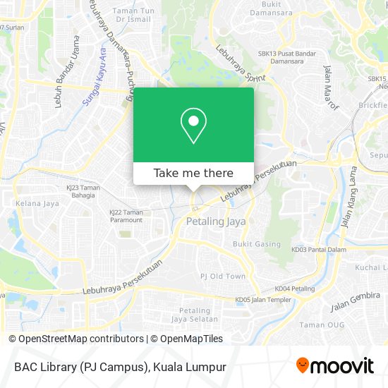 BAC Library (PJ Campus) map