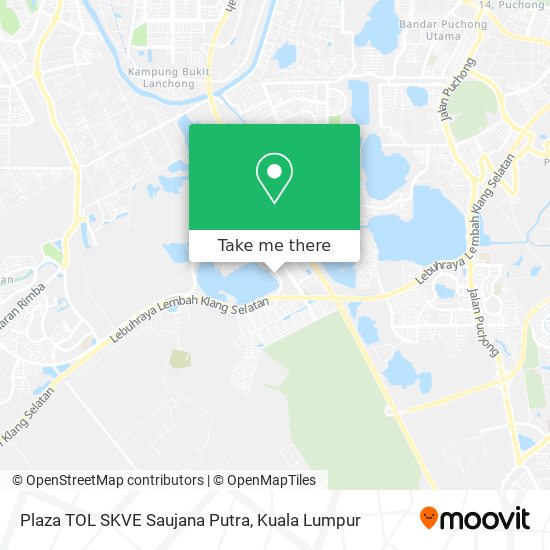 Plaza TOL SKVE Saujana Putra map