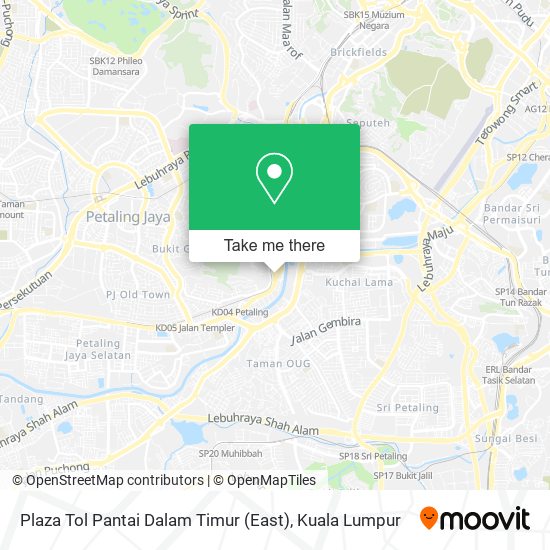 Plaza Tol Pantai Dalam Timur (East) map
