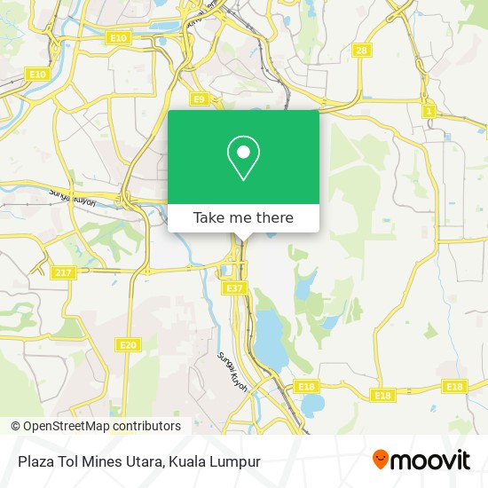 Plaza Tol Mines Utara map