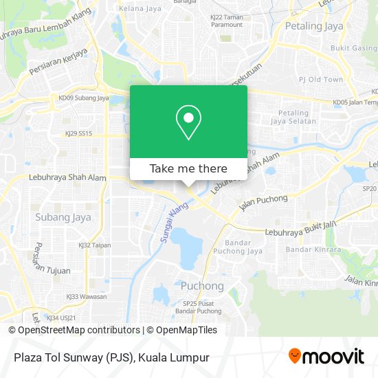 Plaza Tol Sunway (PJS) map