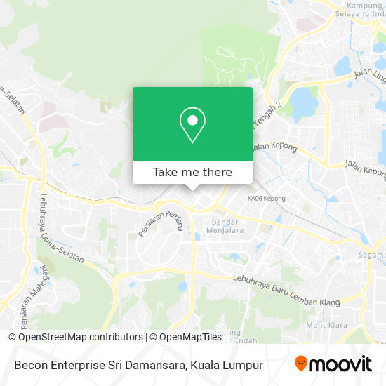 Becon Enterprise Sri Damansara map