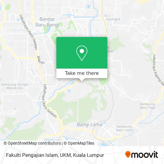 Fakulti Pengajian Islam, UKM map