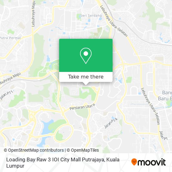 Peta Loading Bay Raw 3 IOI City Mall Putrajaya