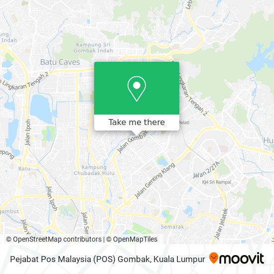 Pejabat Pos Malaysia (POS) Gombak map