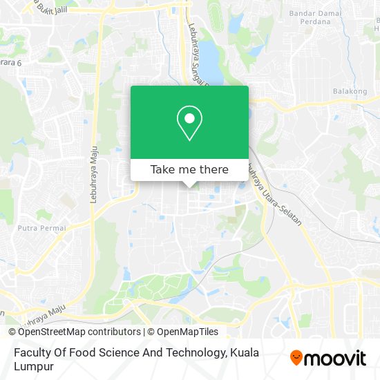 Faculty Of Food Science And Technology map