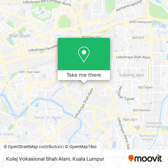 Kolej Vokasional Shah Alam map