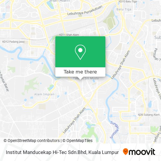 Institut Manducekap Hi-Tec Sdn.Bhd map