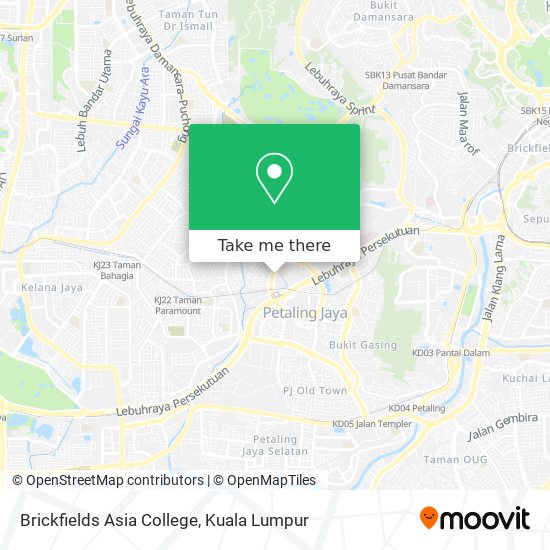 Brickfields Asia College map